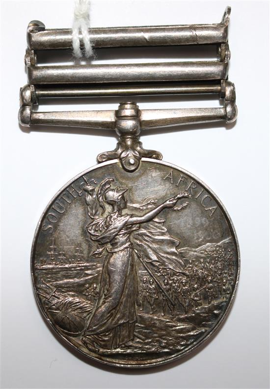 A QSA medal with Wittenbergen & Cape Colony clasps.